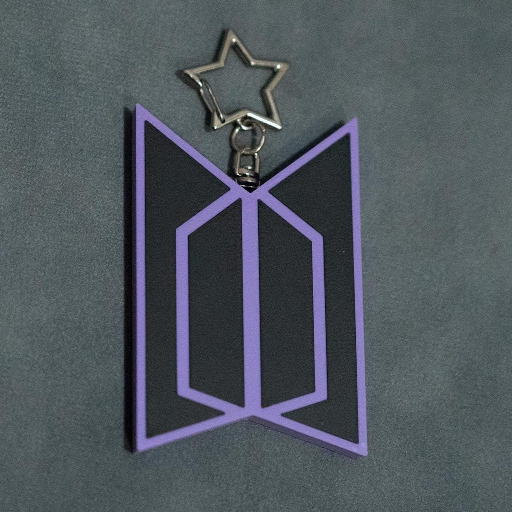 ARMY Logo Large Keychain | Purple K-Pop Charm with Star Clip