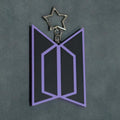 ARMY Logo Large Keychain | Purple K-Pop Charm with Star Clip