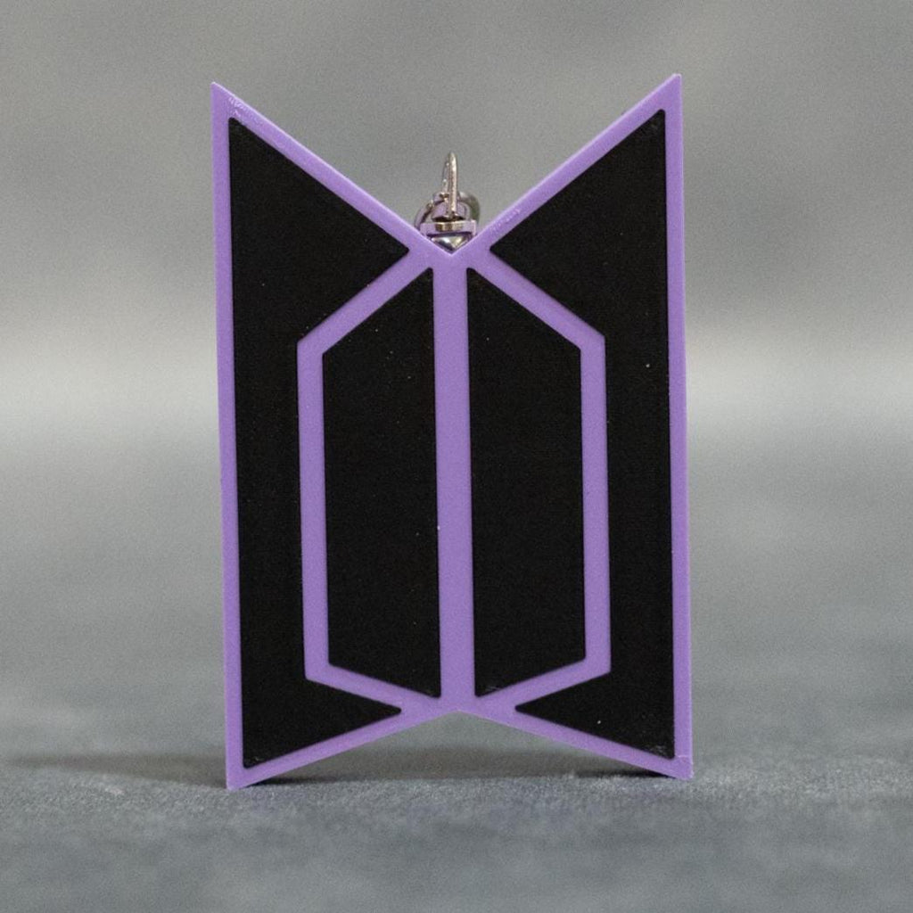 ARMY Logo Large Keychain | Purple K-Pop Charm with Star Clip