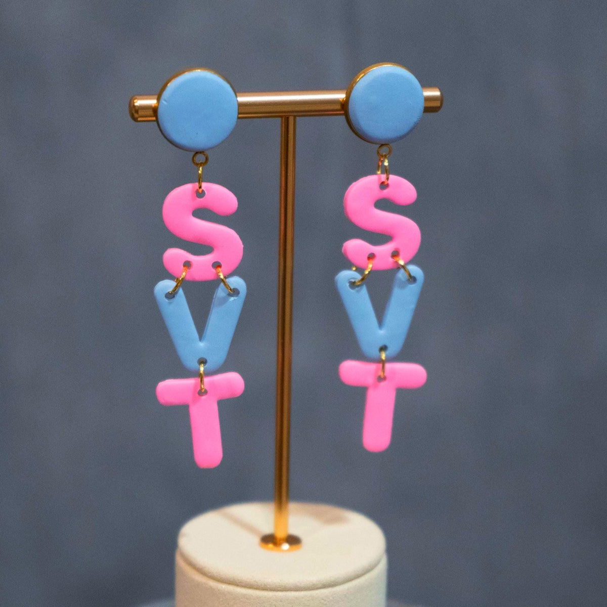 Seventeen Polymer Clay Dangle Earrings —Handmade