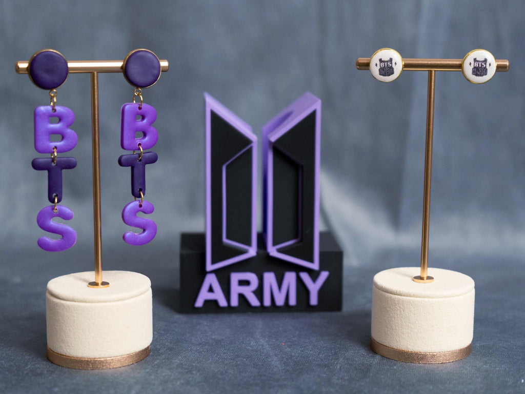 ARMY Polymer Clay Studs Earrings —Handmade