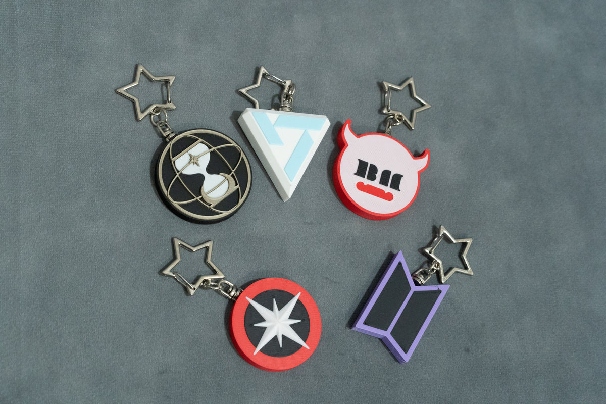 ARMY Mini Keychain | Purple K-Pop Charm with Star Clip
