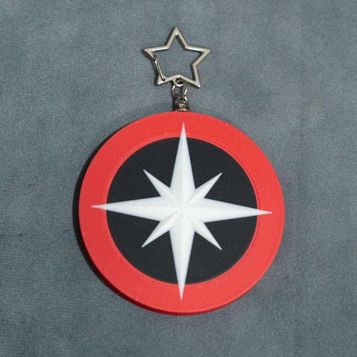 Stray Kids Logo Large Keychain | Red & Black K-Pop Charm with Star Clip