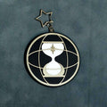ATINY Large Keychain | Black & Gold K-Pop Charm with Star Clip