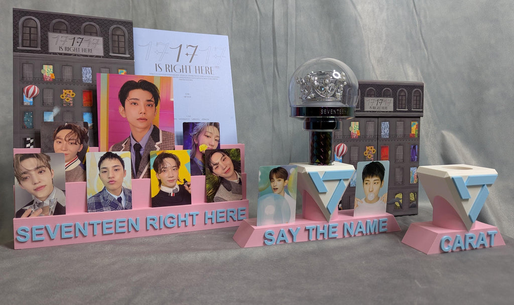 Caratbong V3 Lightstick Stand: Kpop Photo Card & Battery Holder