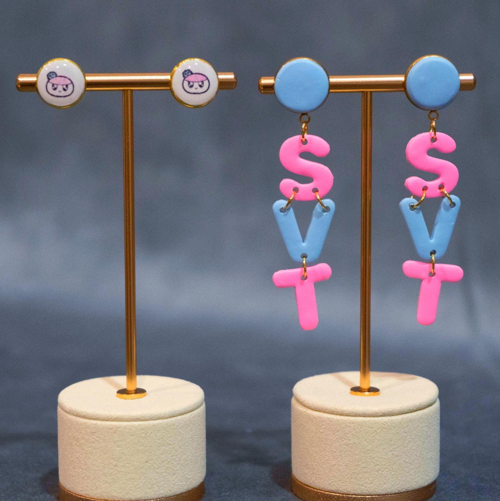 Seventeen Polymer Clay Dangle Earrings —Handmade